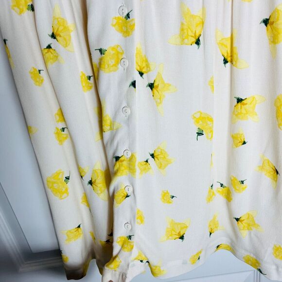 ba&sh Floral Mini Dress in Yellow and Cream - Picture 9 of 11